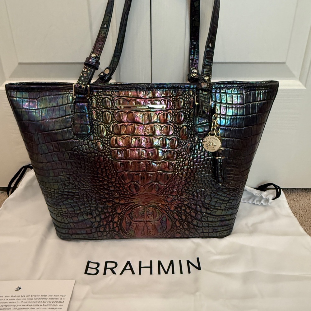 Brahmin Medium Asher Black Pearl Ombre Melbourne
